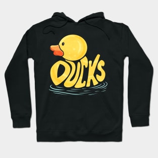 A cute rubber duck with the letters forming it Hoodie